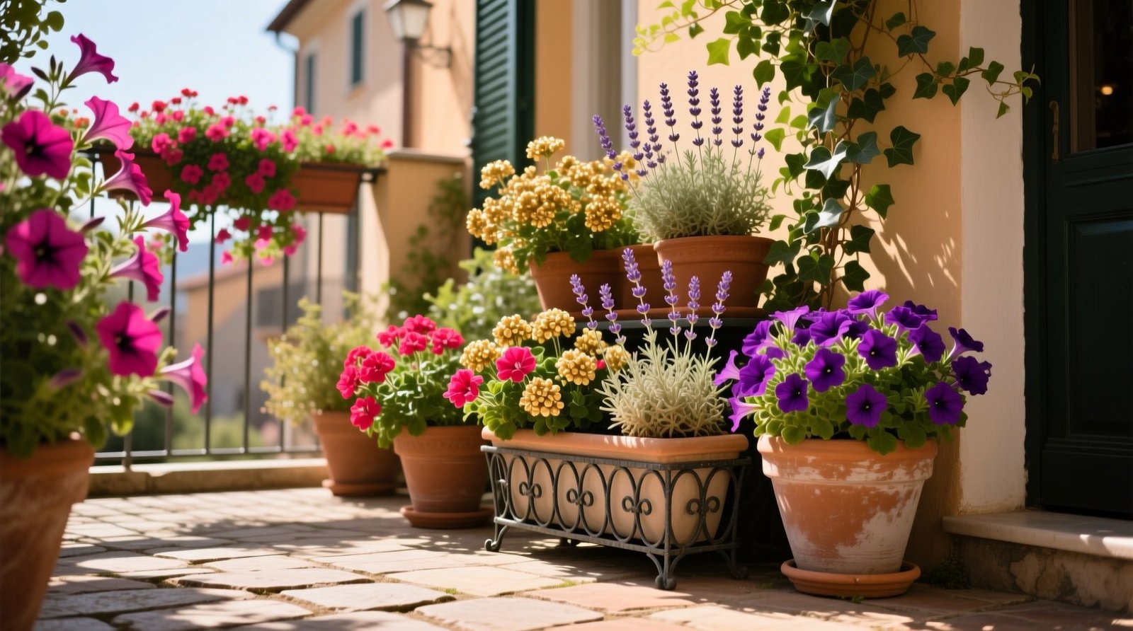 27 best flower ideas for outdoor pots sun shade seasons.jpg