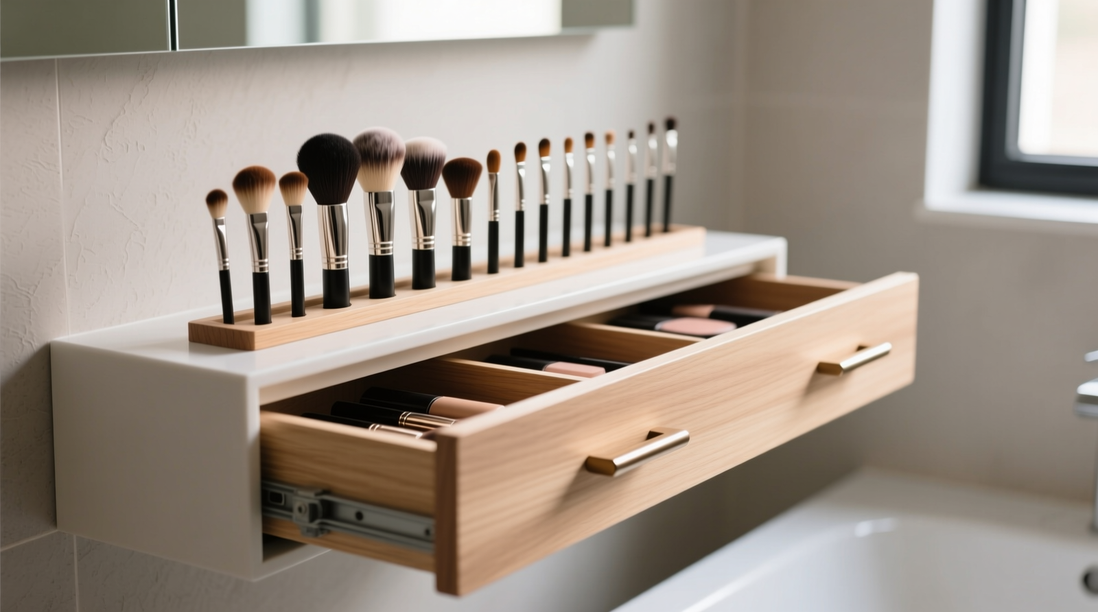 Closet Organization Tips: Vertical Makeup Brush Storage