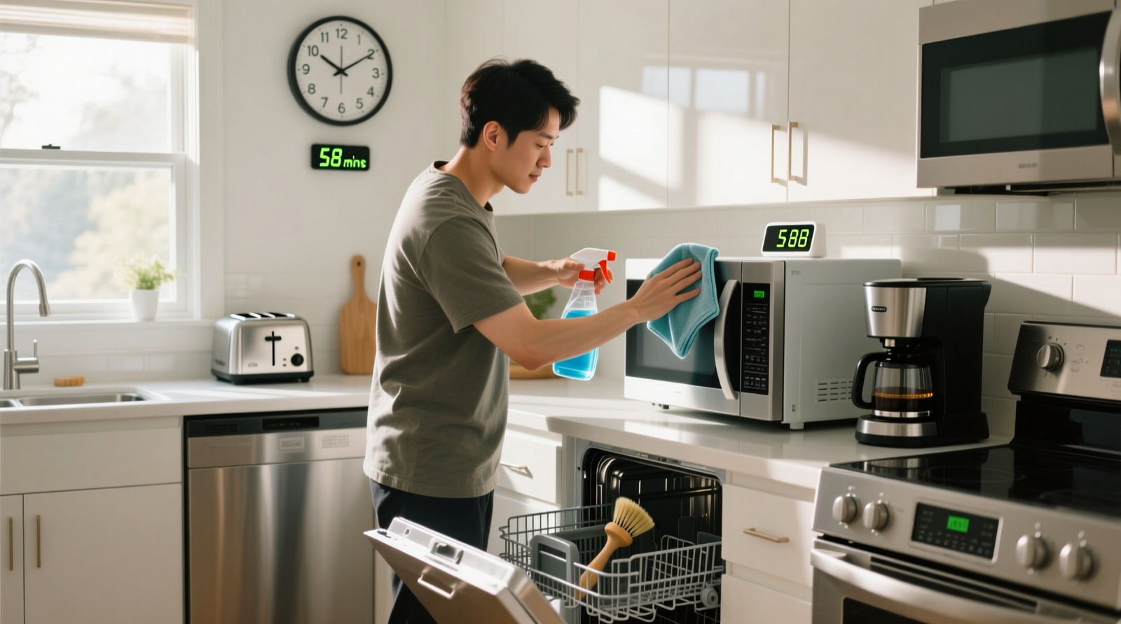 How to Clean Your Kitchen Appliances in Under an Hour (Science-Backed)