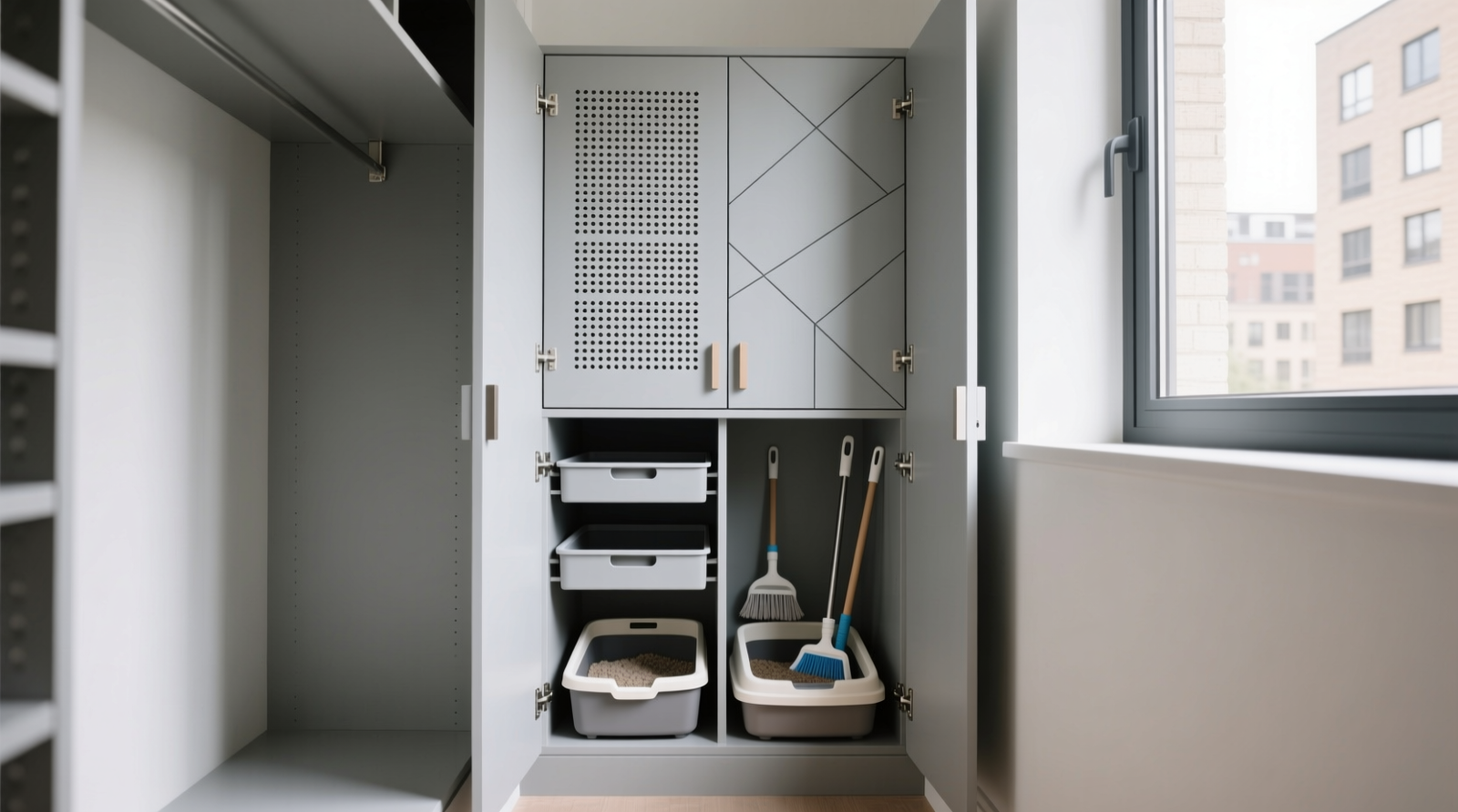 Closet Organization Tips: Hide Litter Tools Safely