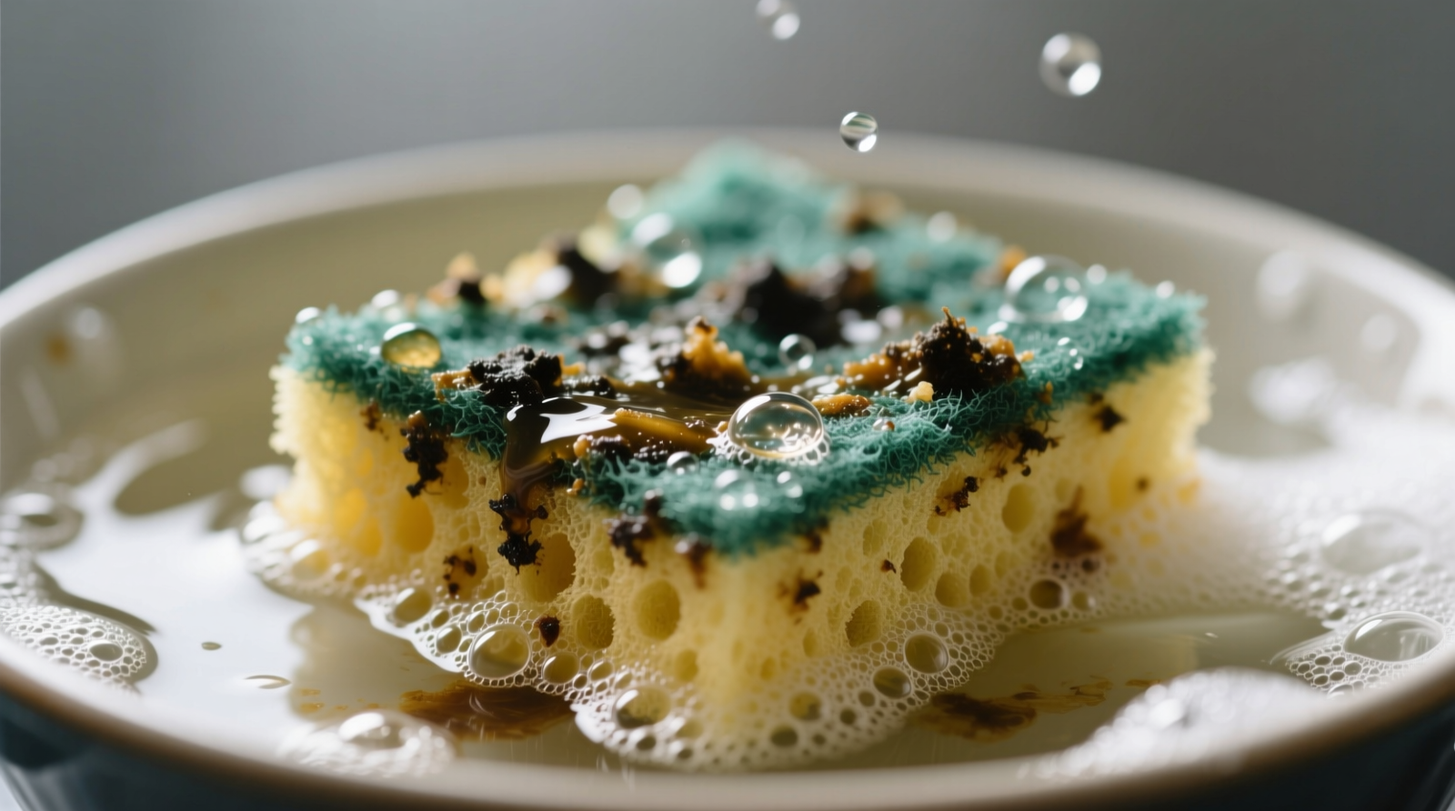 Remove Burned Grease and Food Gunk from Sponges with a Microwave