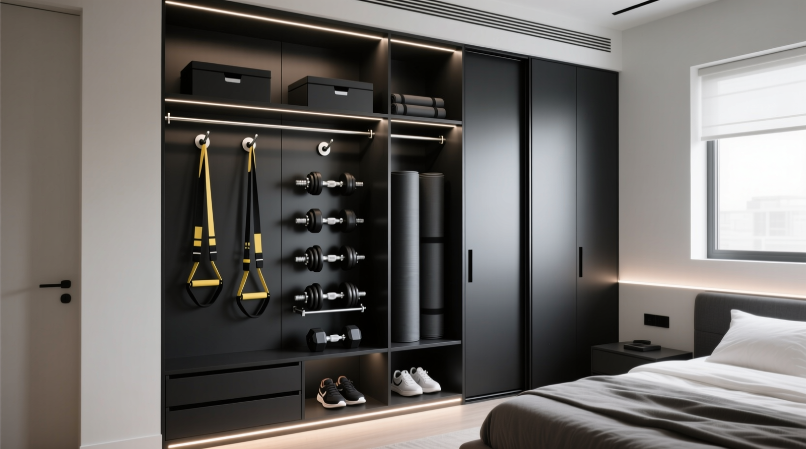 Closet Organization Tips: Gym Gear Vault