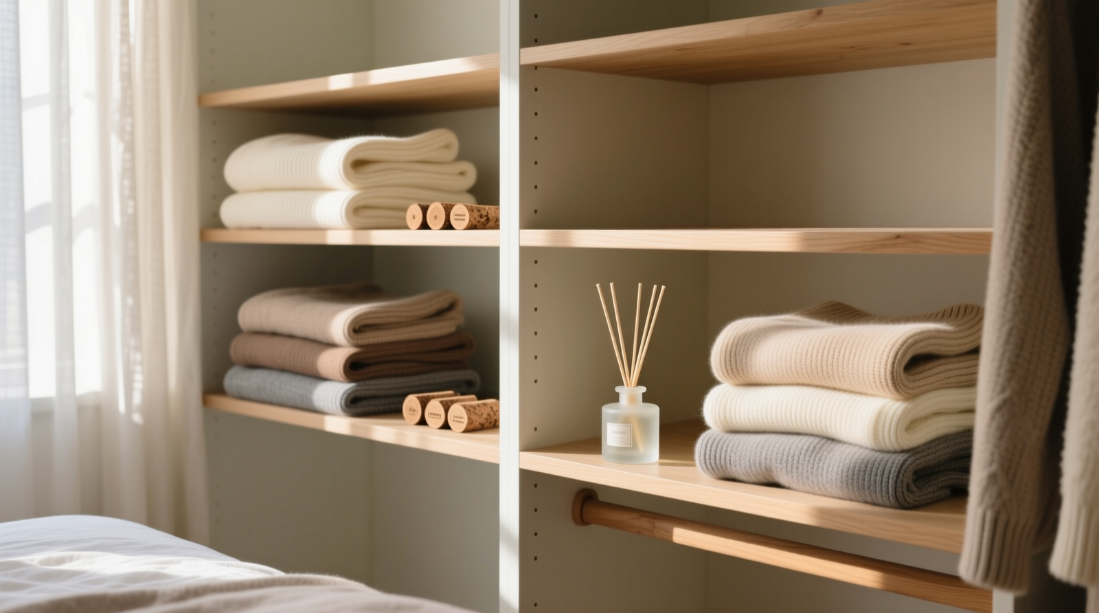 Close-up of hand sanding a rough-textured Eastern red cedar block, with fine amber dust visible on a white linen cloth beneath
