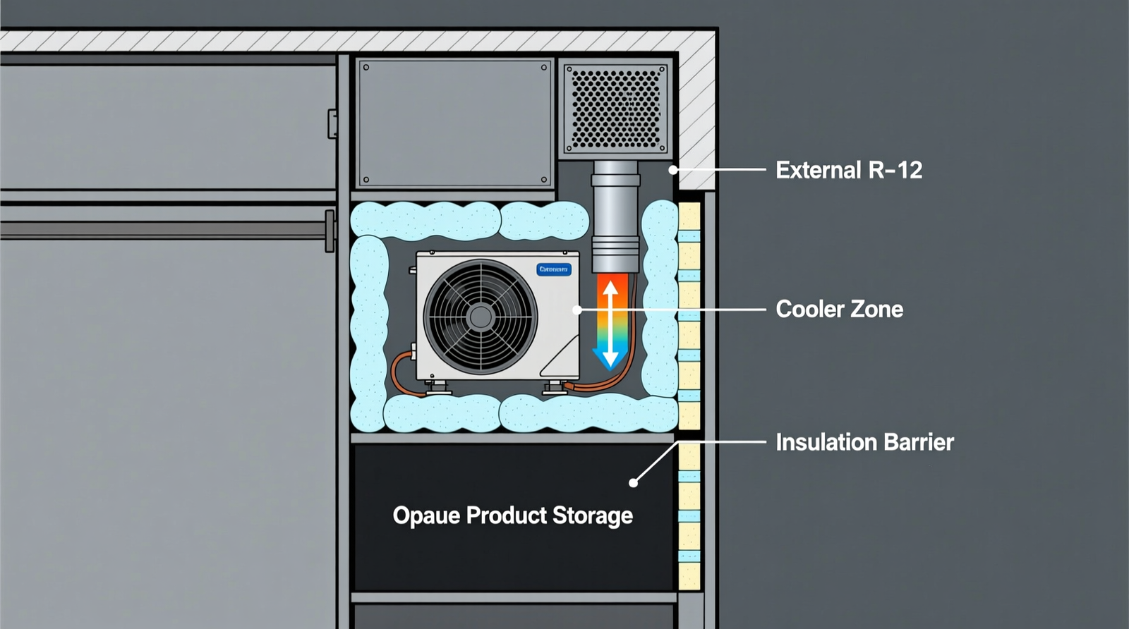 A shallow closet drawer lined with dark neoprene foam, holding two jade rollers upright in soft silicone cradles beside two teal 10°C PCM packs in corner recesses