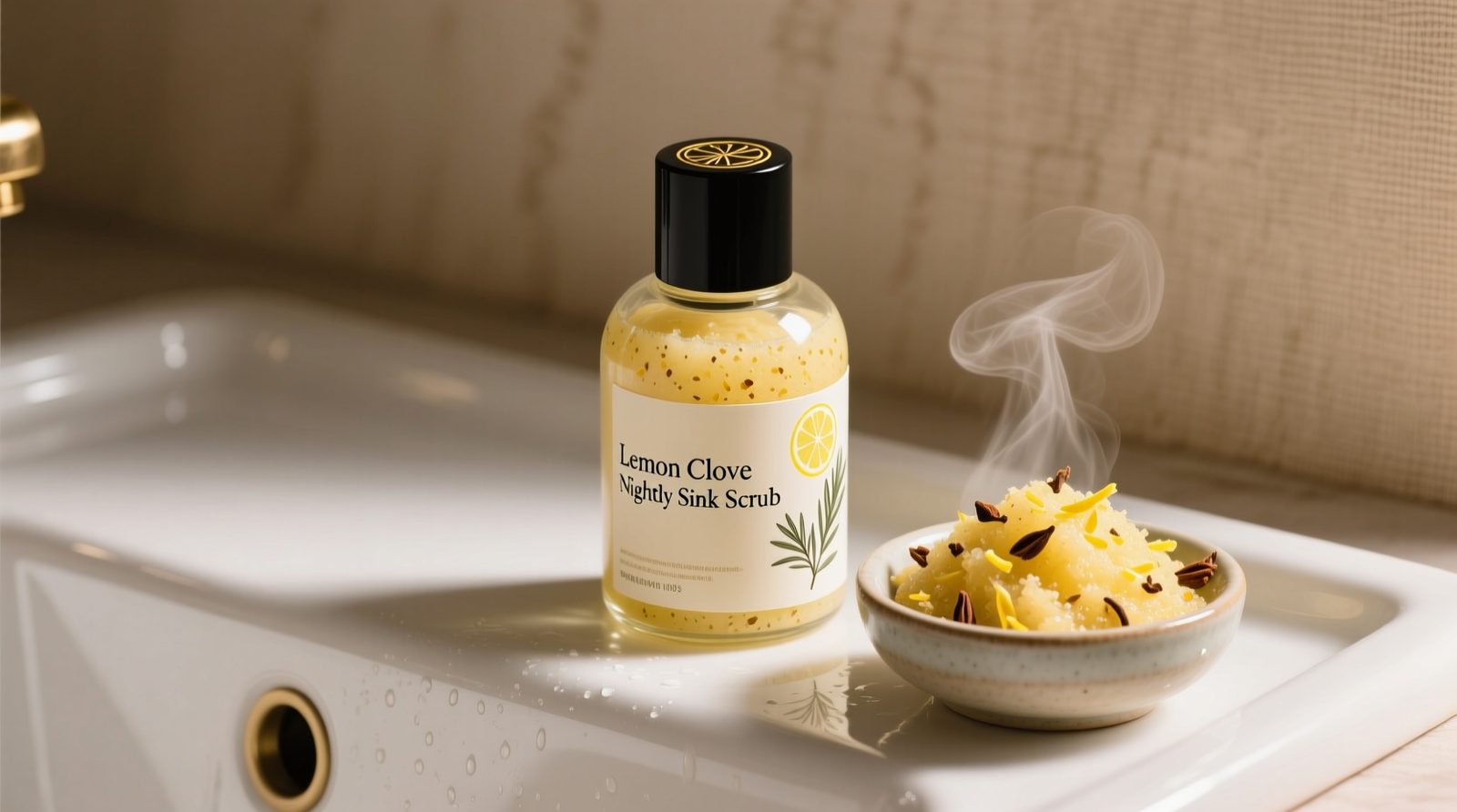 Lemon Clove Nightly Sink Scrub: Safe, Effective & Science-Backed
