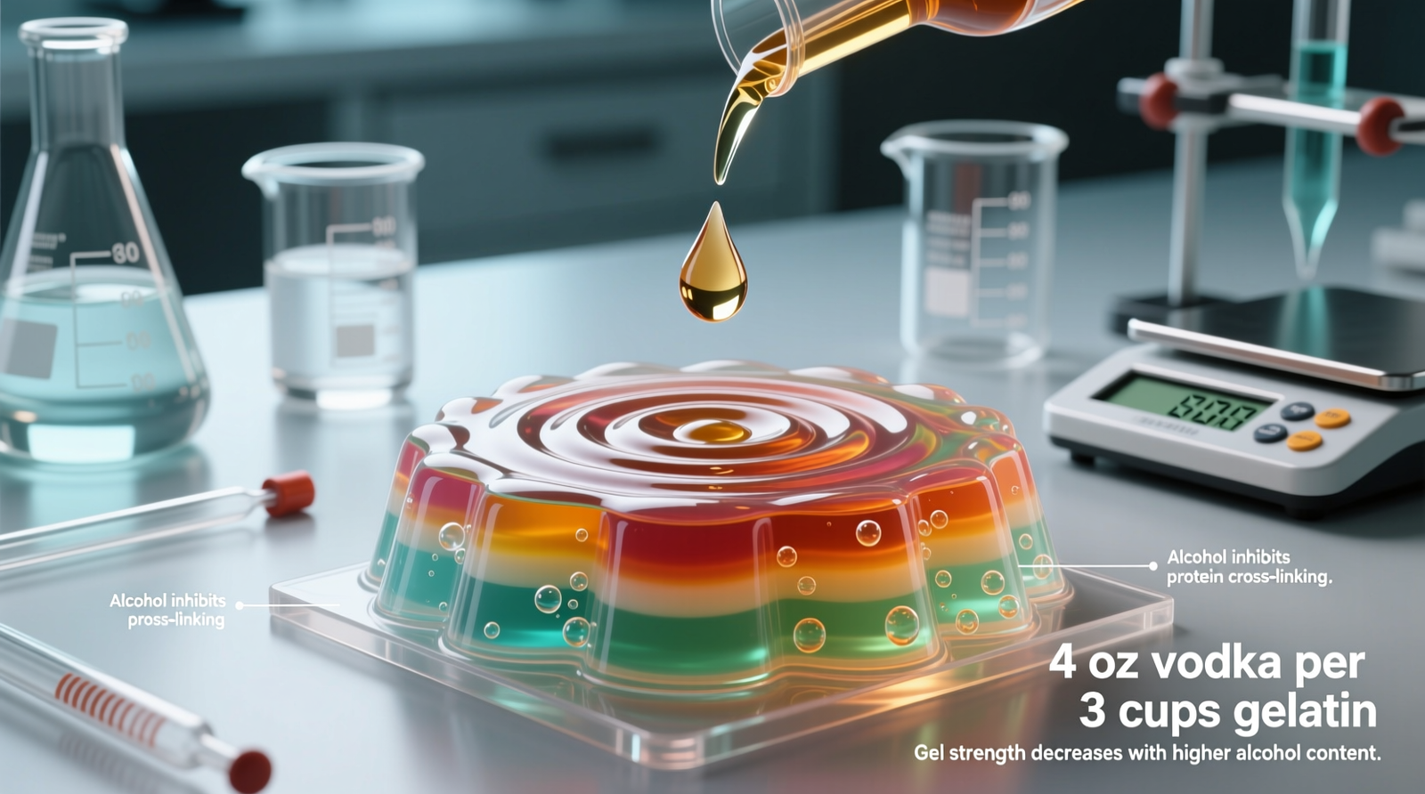 Cocktail Science: How Much Vodka in Jello Shots? Gelatin Solid Ratio Explained