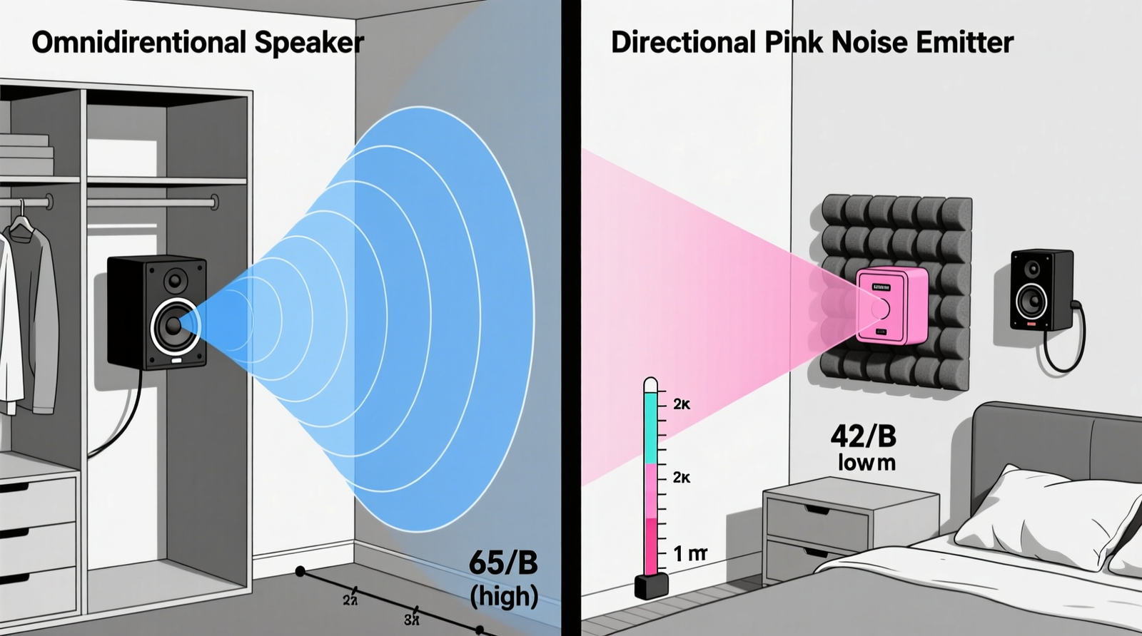 A minimalist closet interior: clean wooden rods, uniform hangers, three labeled fabric bins at floor level, soft LED light strip glowing gently along the top shelf edge—no electronics visible