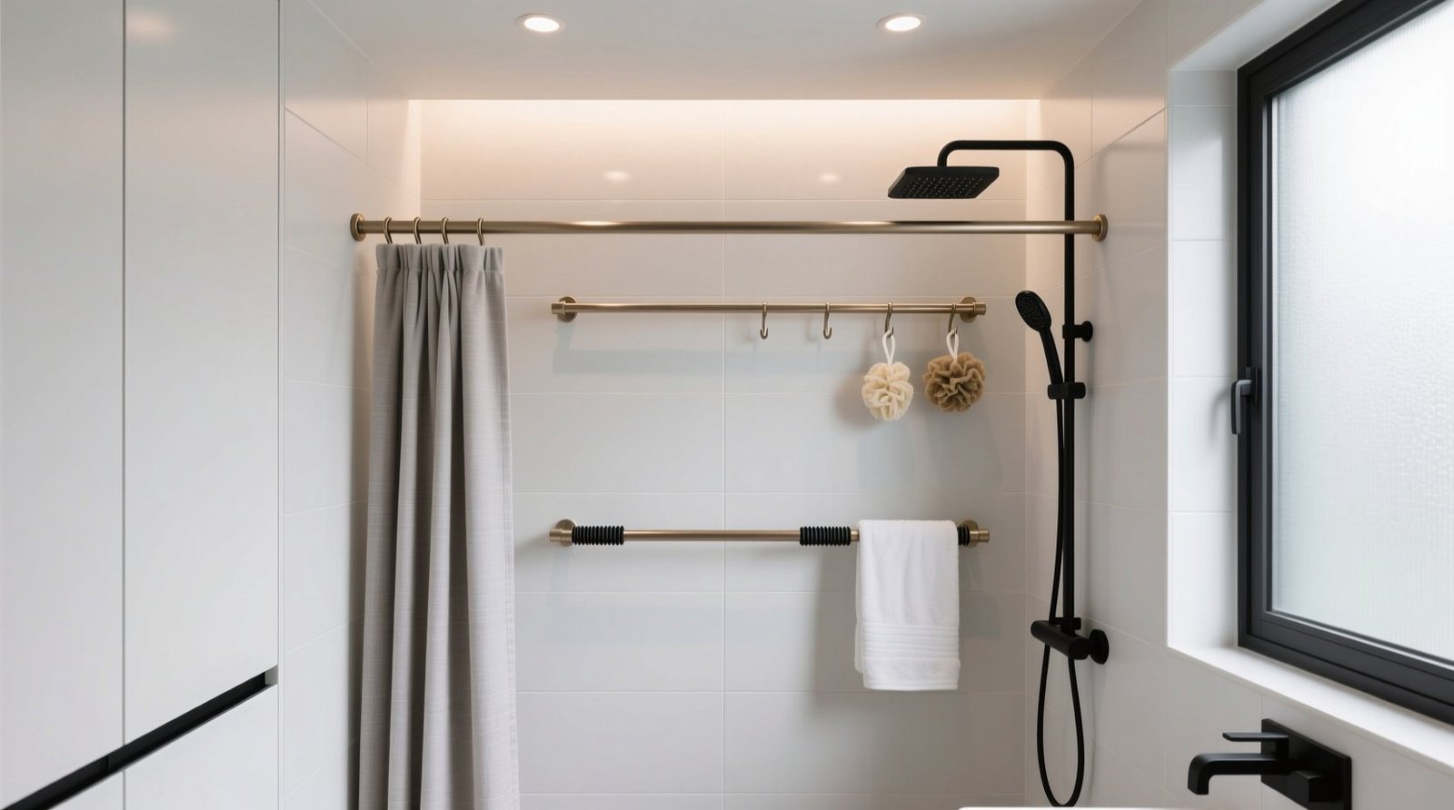 Add a second shower rod for extra bathroom storage safe smart setup.jpg