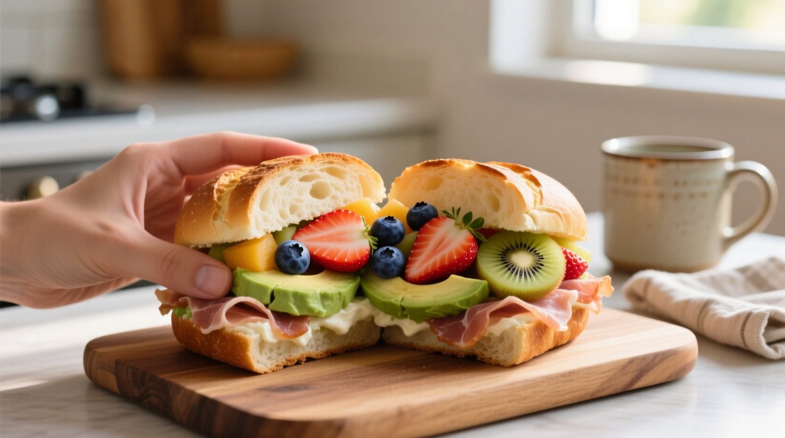 Add fruit to breakfast sandwiches for a fresh alternative.jpg