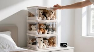 Anime plush storage dust free corner organization.jpg