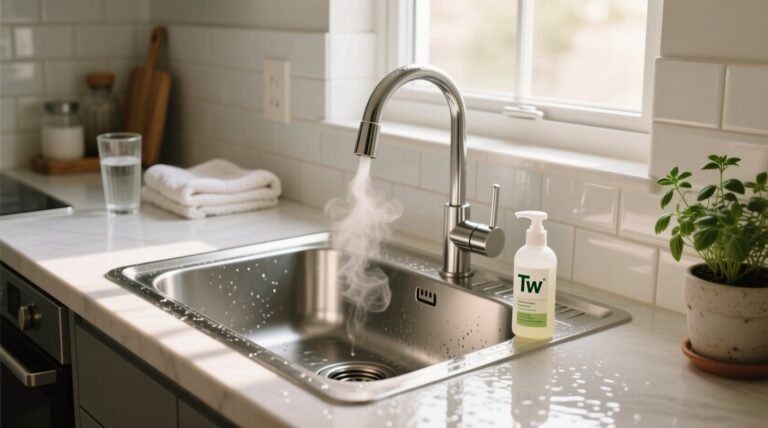 Avoid a nasty mildew smell around your sink by using tw.jpg