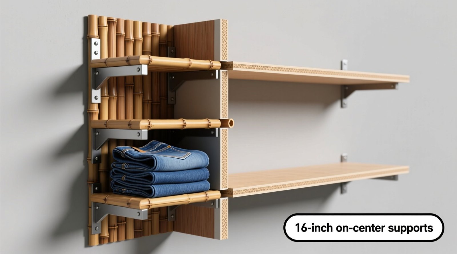 Bamboo closet shelves worth it for heavy denim.jpg