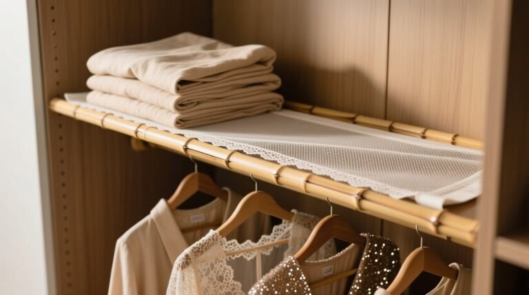 Bamboo shelf liner vs felt snag free closet organization tips.jpg