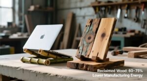 Bamboo vs reclaimed wood laptop stands energy truth.jpg