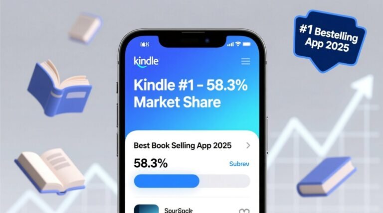 Best book selling app 2025 kindle 1 with 583 market share.jpg
