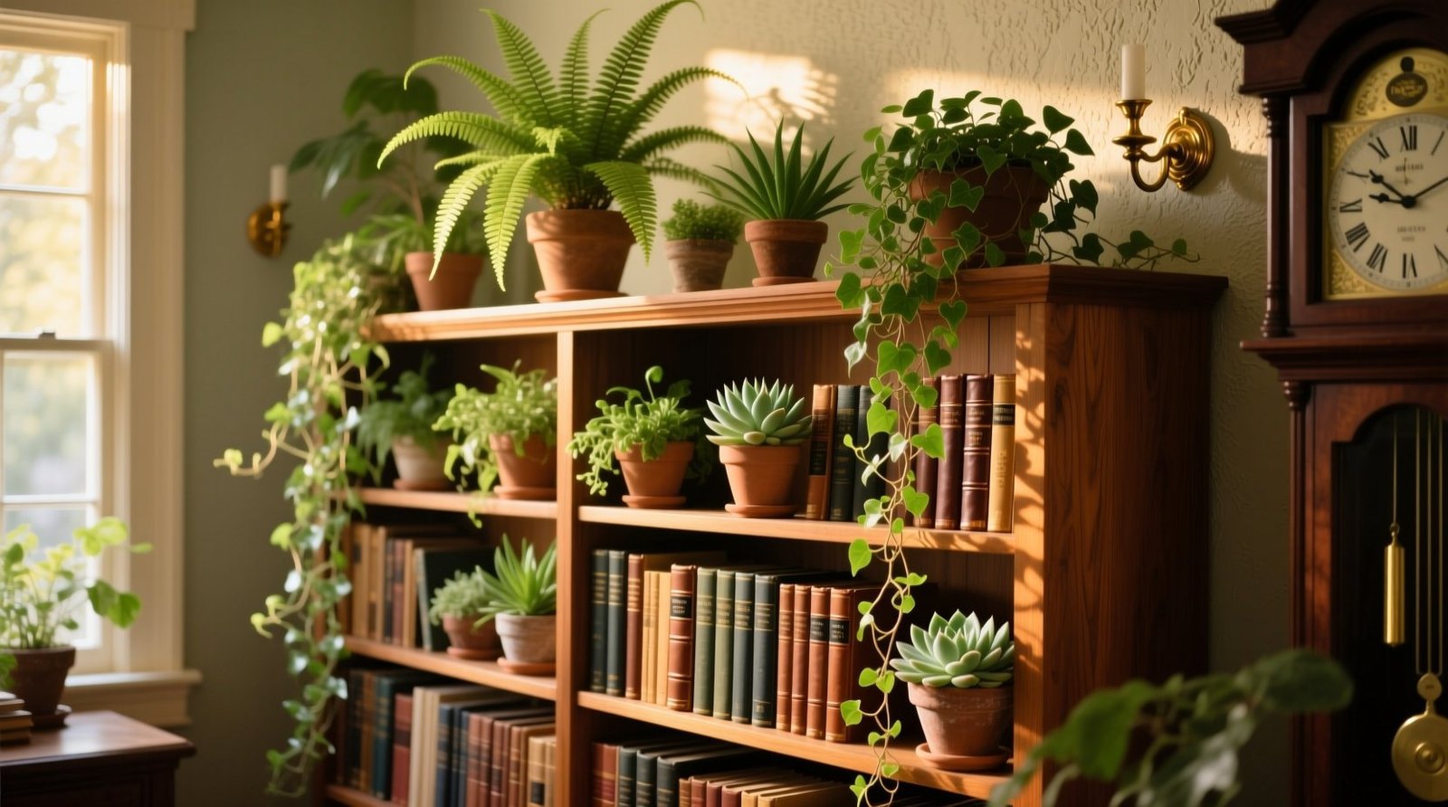 Best bookcase plants low light space smart easy care choices.jpg