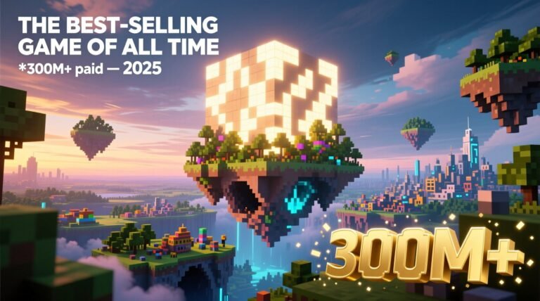 Best selling video game of all time 2025 minecraft with 300m paid sales.jpg