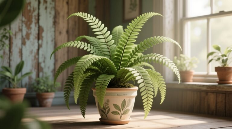 Boston fern houseplant care water light humidity guide.jpg