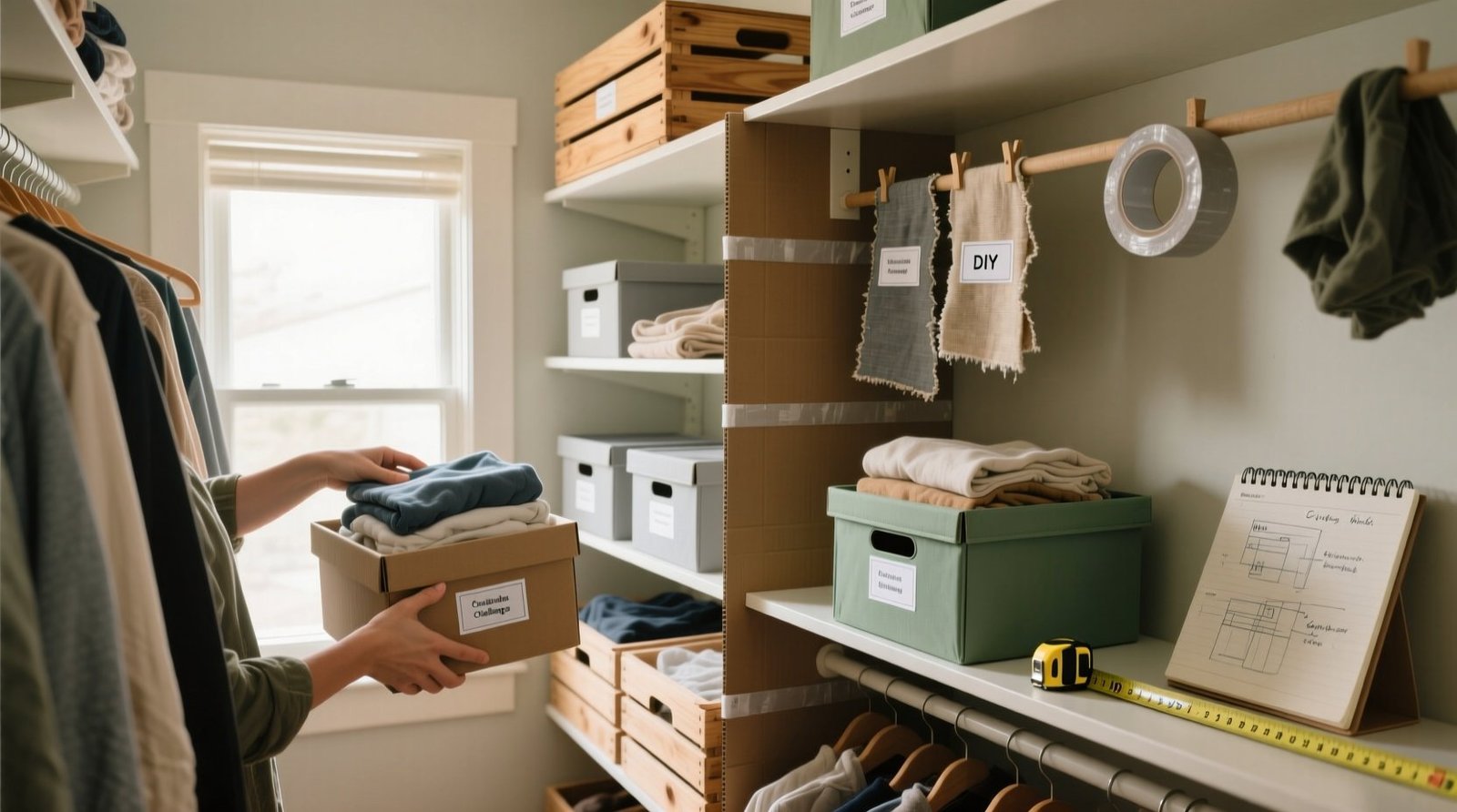 Budget closet organization challenge zero cost system that lasts.jpg