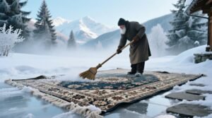 Can you clean a rug with nothing but snow and freezing temperatures.jpg