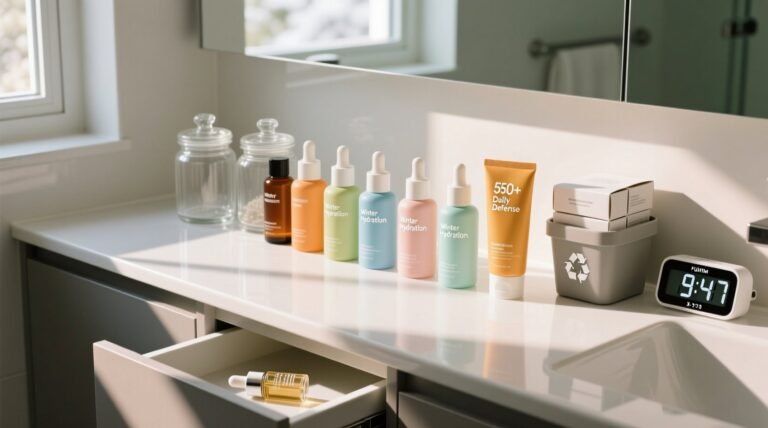 Capsule skincare closet seasonal serum sunscreen organization.jpg