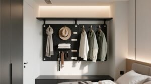 Capsule wardrobe organization with magnetic hooks.jpg