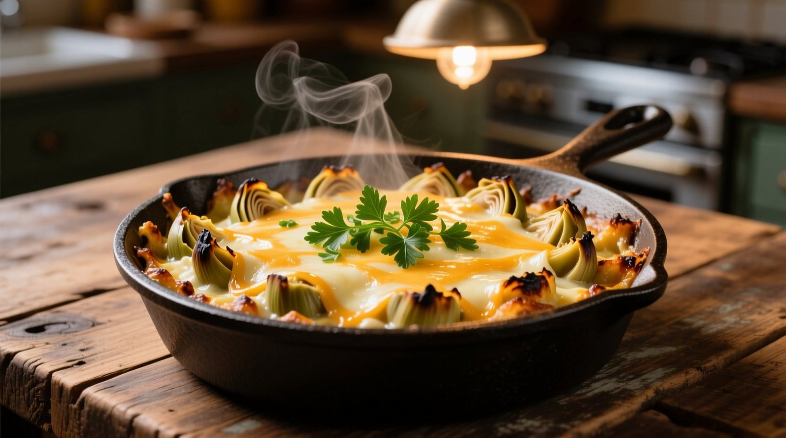Cheesy skillet artichoke dip food science hacks for perfect texture safety.jpg