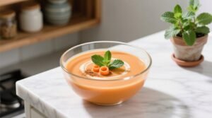 Chilled minty carrot soup recipe no cook 22 minute science backed method.jpg