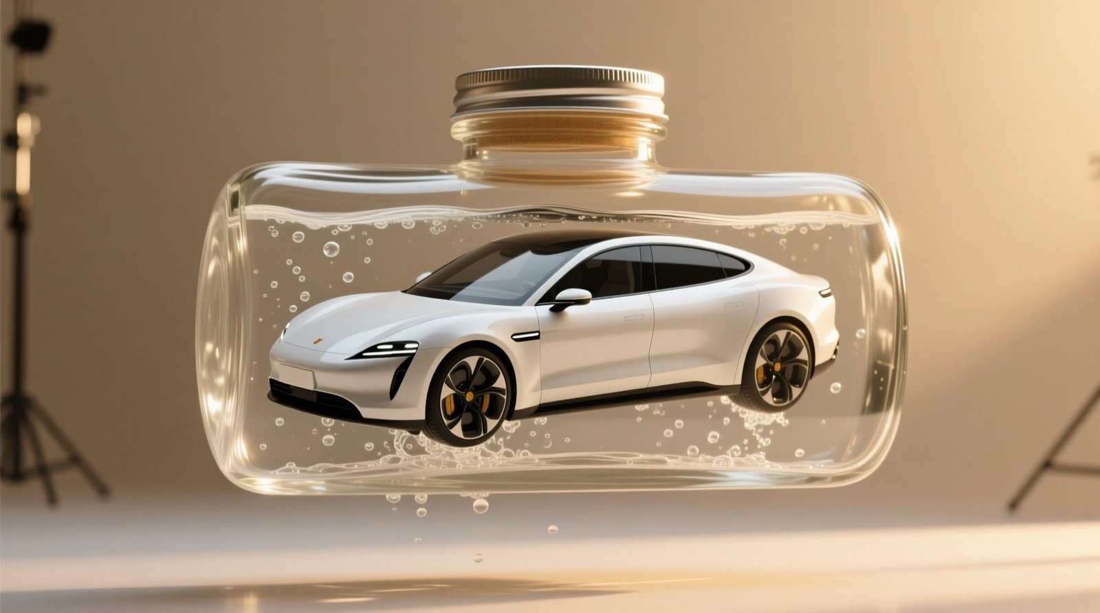 Clean car in a bottle with waterless car wash science safety surface truths.jpg