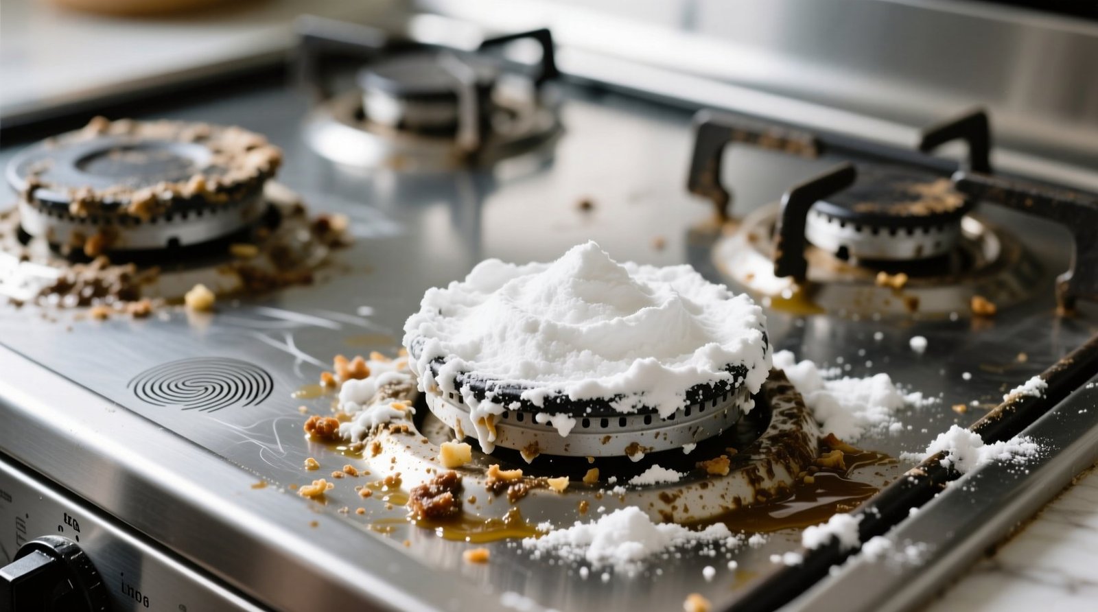 Clean gunked up electric stove burners with baking soda safe effective.jpg