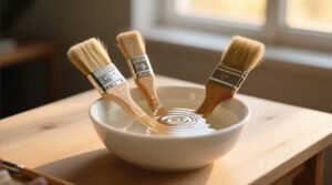 Clean paint brushes by soaking them in warm water with enzymatic surfactants.jpg