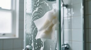 Clean soap scum off shower doors with a dryer sheet heres the truth.jpg