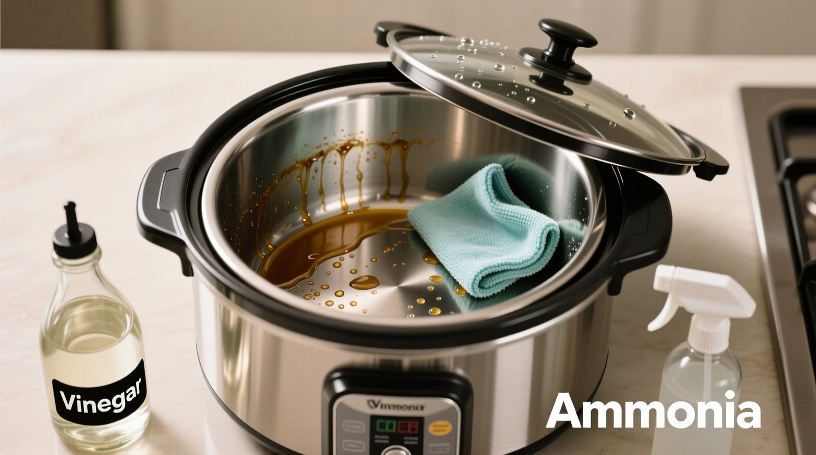 Clean the inside of your slow cooker with ammonia or vinegar never.jpg