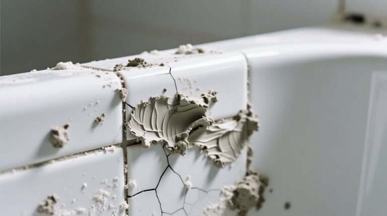 Clean tile grout mortar and drywall mud from bathtub eco safe method.jpg