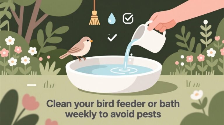 Clean your bird feeder or bath weekly to avoid pests and disease.jpg