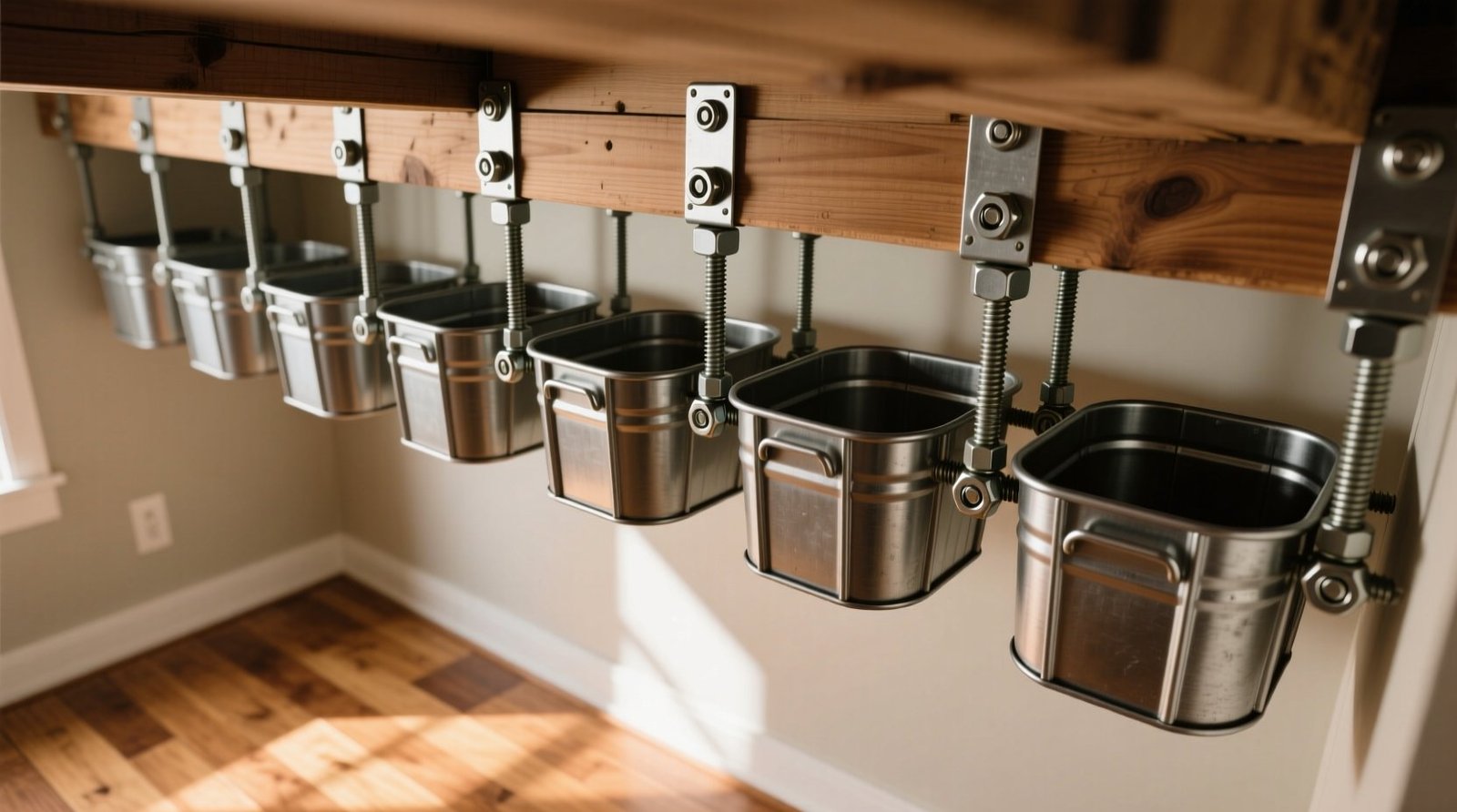 Clever overhead storage hack bolts containers to your cabinets.jpg