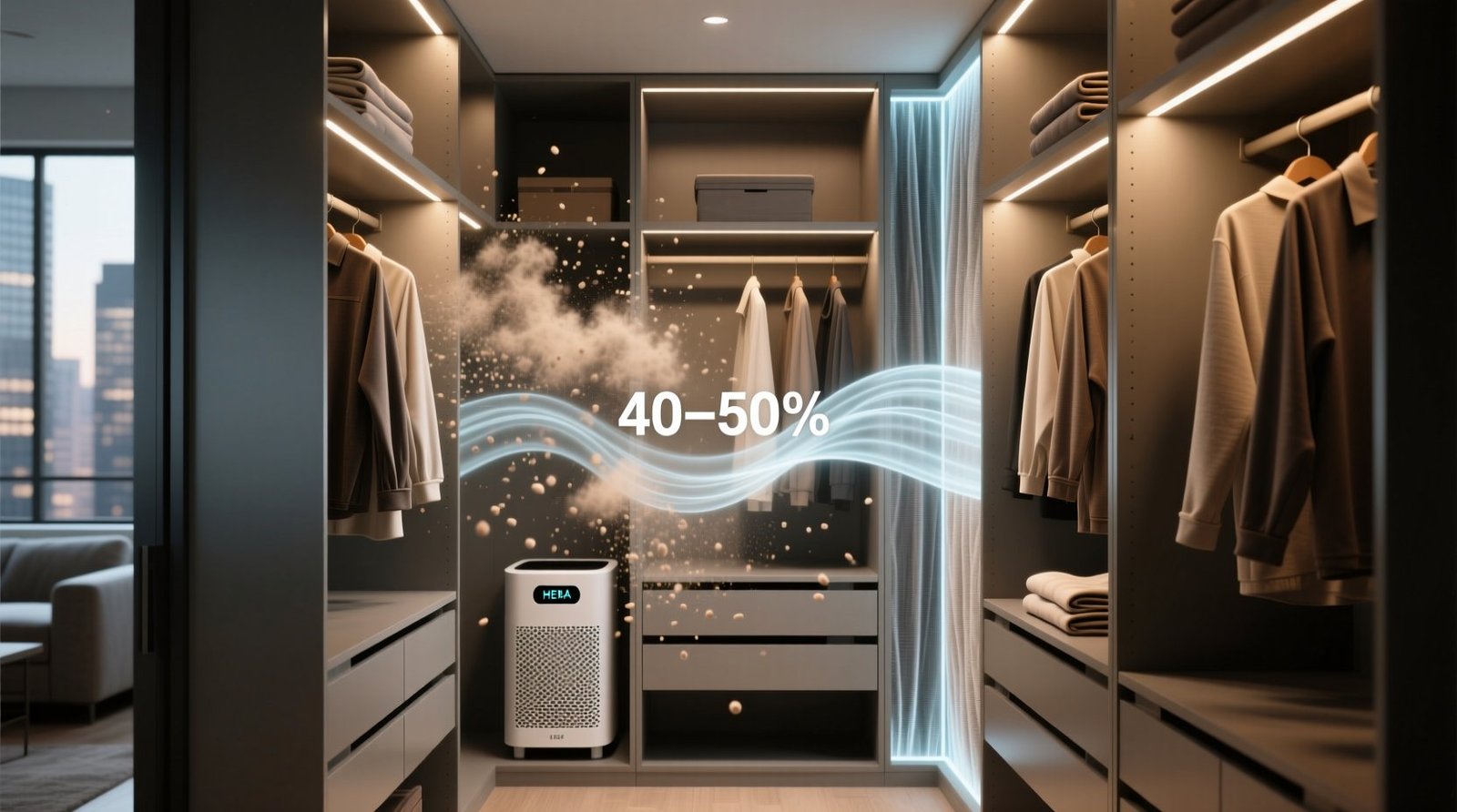 Closet air purifier worth it dust reduction facts.jpg