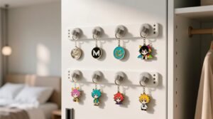 Closet door anime keychain storage.jpg