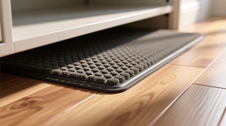 Closet floor mat vs rubber grip rug stop sliding hangers.jpg