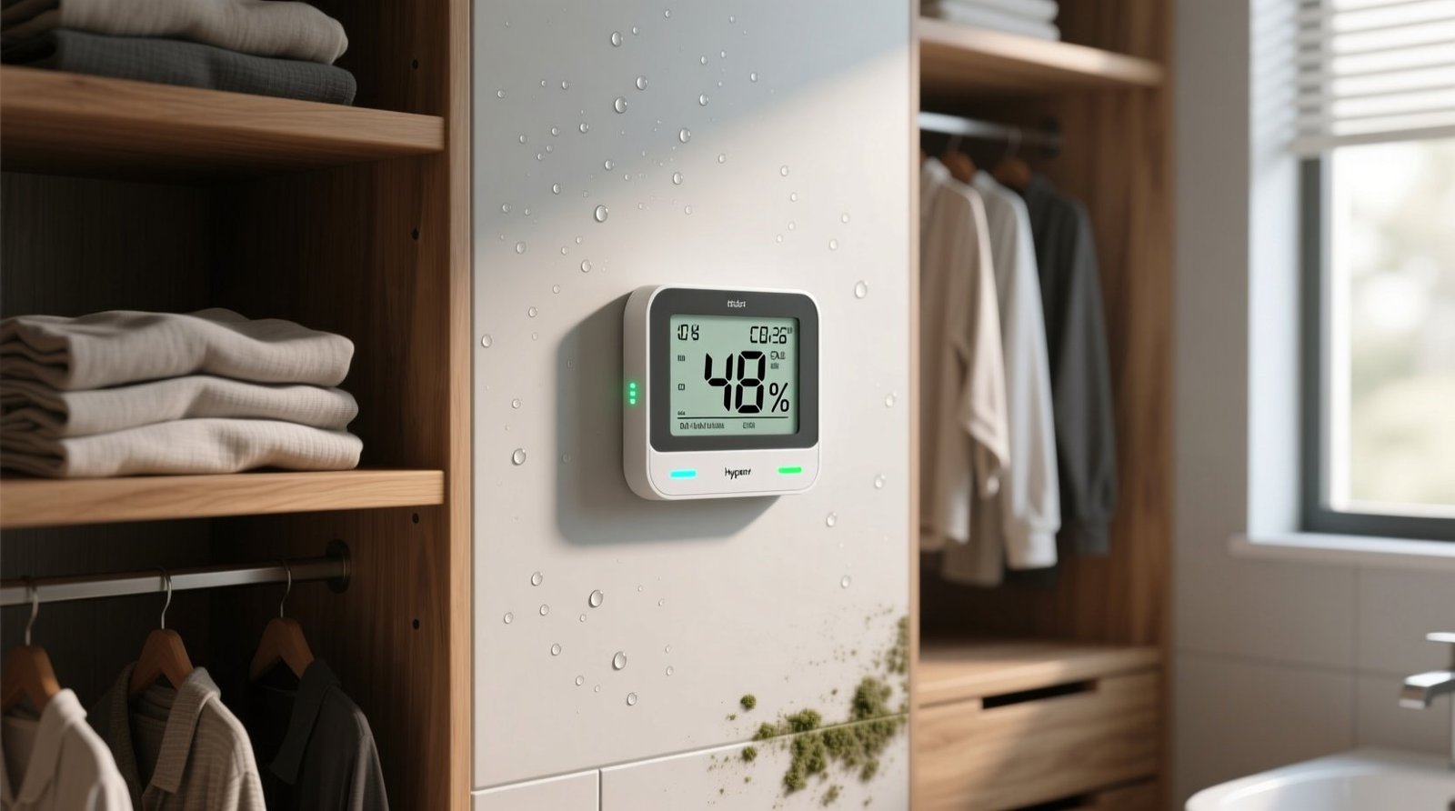 Closet humidity monitor vs hygrometer app.jpg