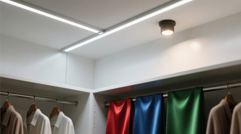 Closet led strip lights vs puck lights for color matching.jpg