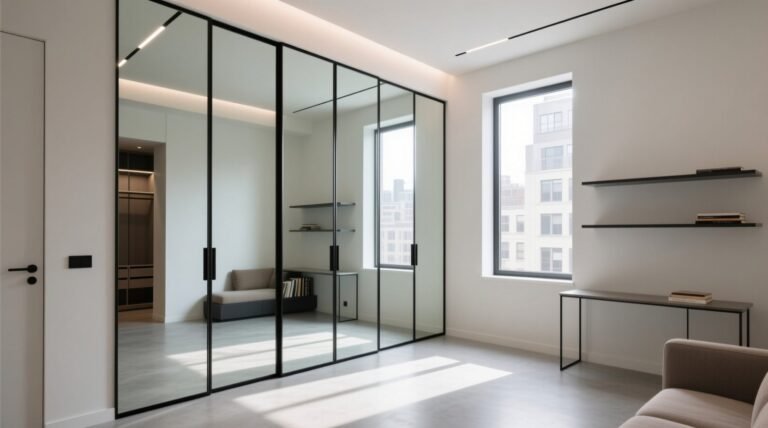 Closet mirror doors vs leaning mirror studio space truth.jpg