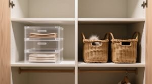 Closet organization tips acrylic vs seagrass for pet hair.jpg