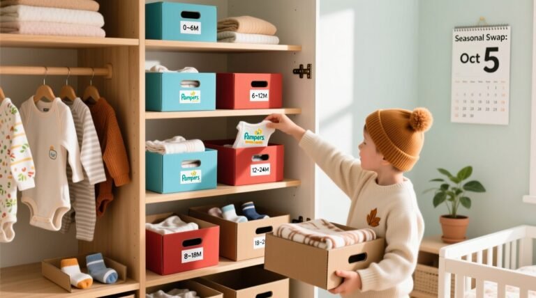 Closet organization tips baby clothes by size season.jpg