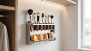 Closet organization tips beauty brush sponge storage.jpg