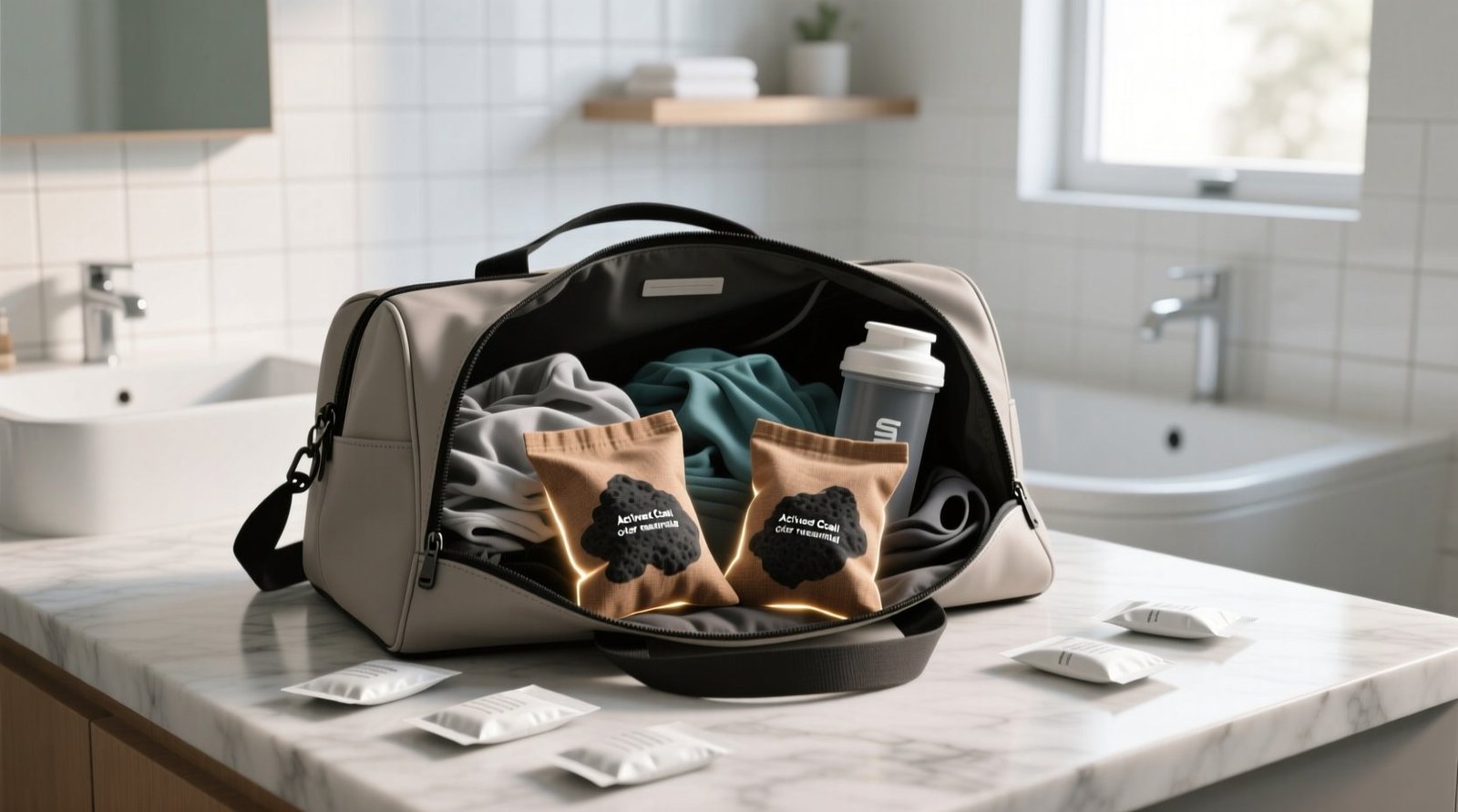 Closet organization tips charcoal vs sachets for gym bag smells.jpg