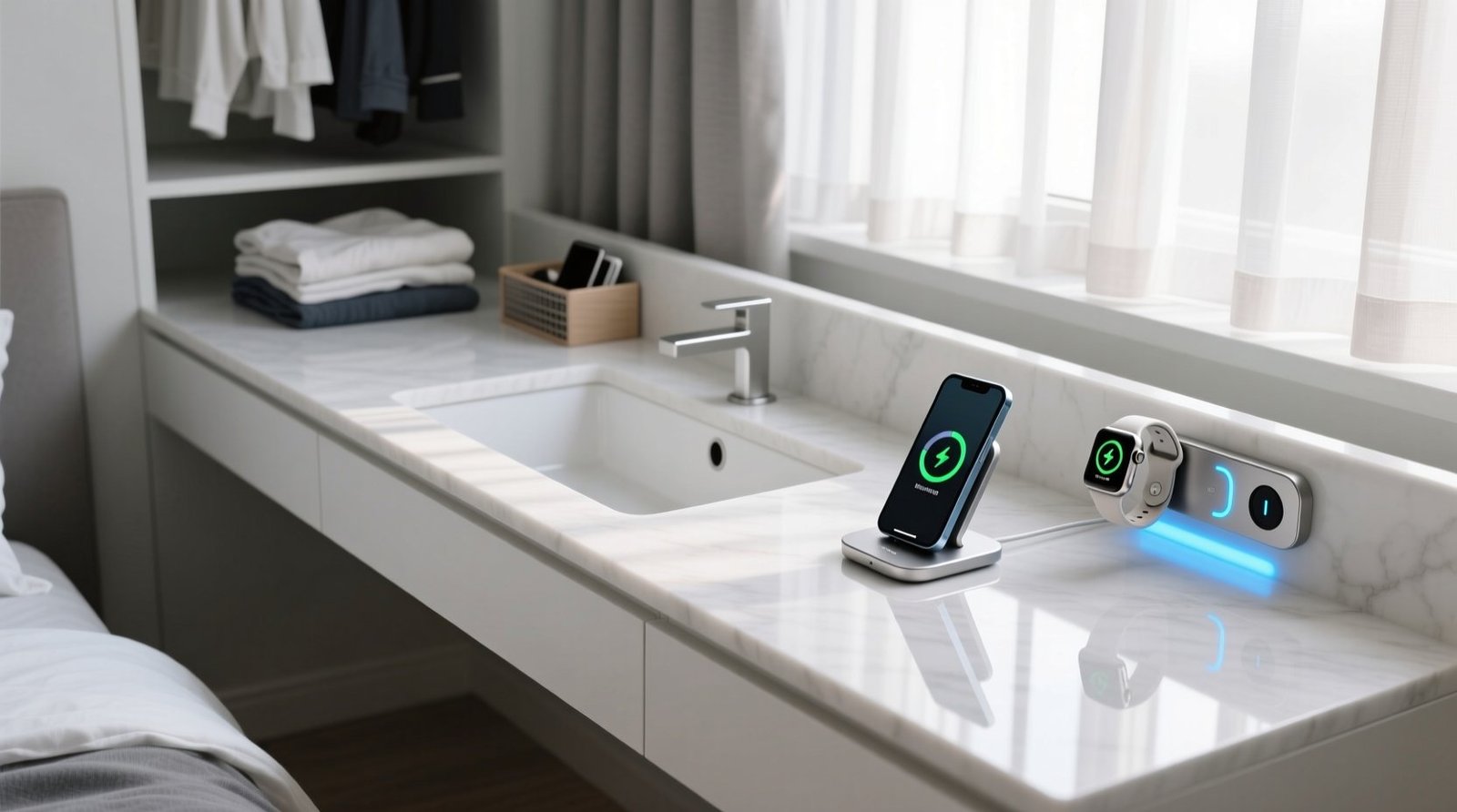 Closet organization tips charging stations.jpg