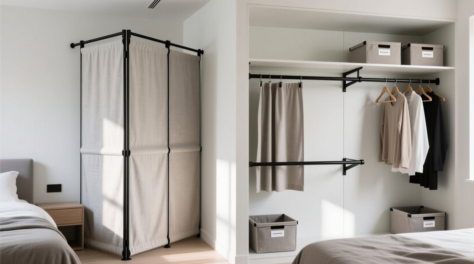 Closet organization tips fabric partitions vs tension rods.jpg