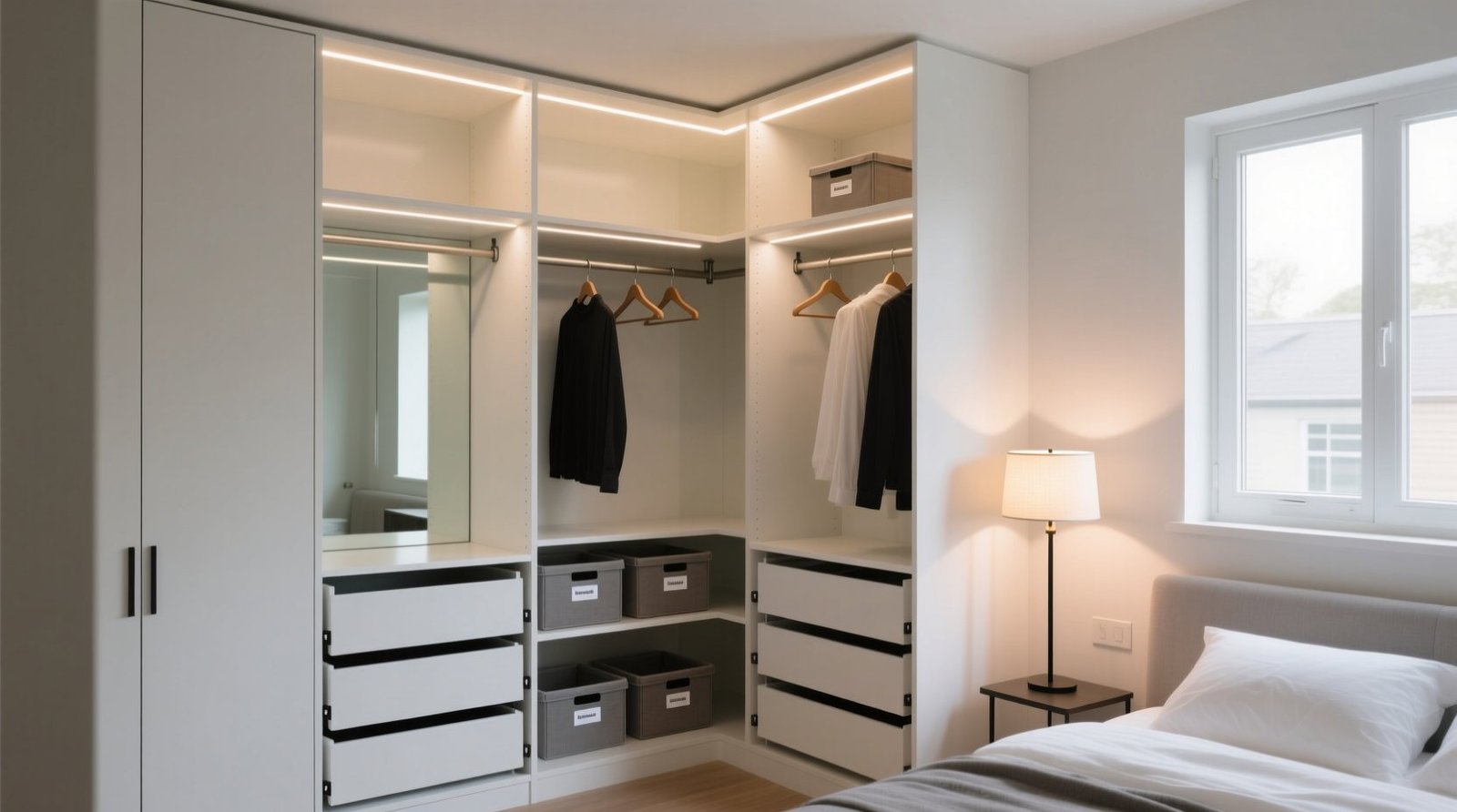 Closet organization tips fix mirror glare now.jpg