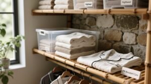 Closet organization tips folded vs hanging jersey pajamas.jpg